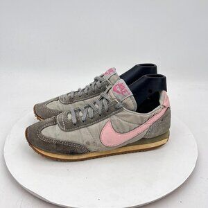 Vintage Nike Training Women Size 5 Grey Pink Suede Sneakers Made in Philippines